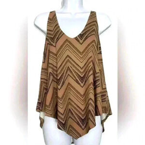 Hot Ginger Brown and Black Women's Top (393)